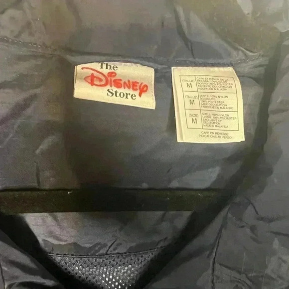 DISNEY STORE Vintage Mickey Mouse Windbreaker Jacket Lightweight Hood Size M - Picture 2 of 3